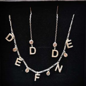 Zirkonia Set Halskette + Ohrringe