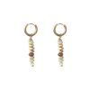 Brown Tinted Pastel Beads Ohrringe