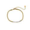 7 Diamonds Round Snake Skin Armband