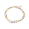 Colorful Enamel Flower 2 Layer Fußkette
