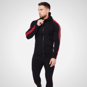 Saklent Jogginganzug Schwarz/Rot / S