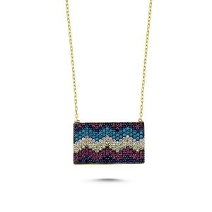 Sobrio Rectangle Multicolour Halskette