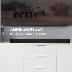 Denon DHT-S216 2.1 TV Soundbar mit integriertem Subwoofer, Bluetooth, HMDI ARC, 4K UHD, Dolby Digital, DTS, DTS Virtual:X, optischer Eingang,