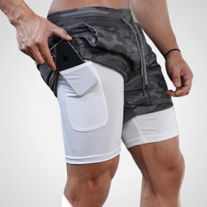 Saklent Hybrid Shorts Camo Dunkel / S