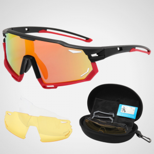 Saklent Fahrradbrille Eyecatcher Rot