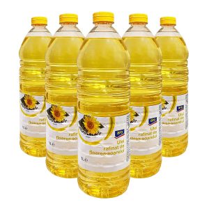Sonnenblumenöl 6x 1L Flaschen, Aro, Speiseöl zum aufteilen, Öl Essen Sonne, Kochen, Öl-Set