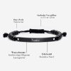 Damenarmband Schwarz mit gravur – Bild 2