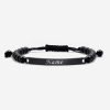 Damenarmband Schwarz mit gravur