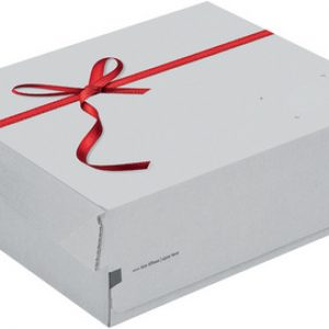 ColomPac Geschenk-Versandkarton, rote Schleife, versch. Größen