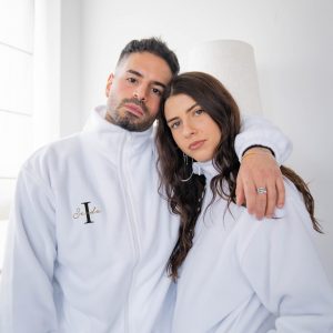 Partner Fleece Jacken mit Wunsch Buchstaben & Namen