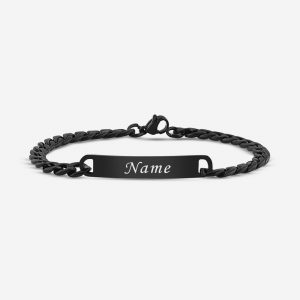 Edelstahl Damenarmband Schwarz