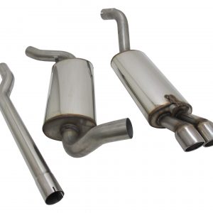 Edelstahl Abgasanlage Audi 80 + 90 Typ 89 B3 Gruppe A 2x76mm SR-Design mit ABE