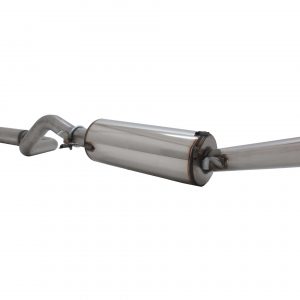 Edelstahl Abgasanlage Sportauspuff VW Golf 1 + Cabrio 1x60mm gerade mit ABE