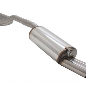 Edelstahl Abgasanlage Sportauspuff A3 / Leon / Golf 4 / New Beetle 2x76mm scharf