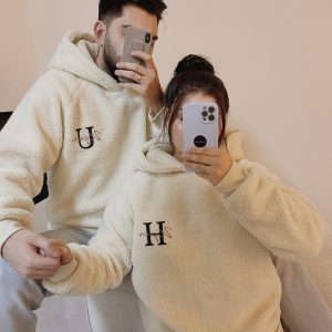 Teddy Partner Hoodies mit Wunsch Buchstaben & Namen