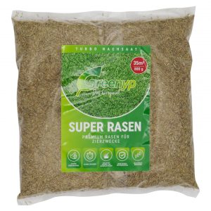 Greenyp Super Rasen – sattgrüner Premium Zierrasen 0.8kg / 35m²