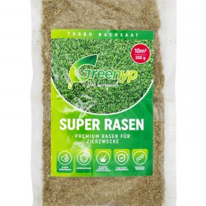 Greenyp Super Rasen – sattgrüner Premium Zierrasen 0.2kg / 10m²