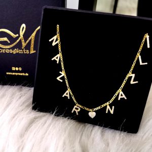2er Namens Kette mit Strass Buchstaben