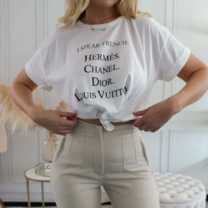 Oversized Shirt – I Speak French – M, Schwarz