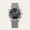 Tommy Hilfiger Silber-Schwarz Mesh Herren Uhr