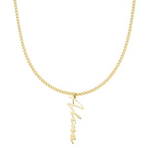 NAMENSKETTE ELEGANCE Silber und 18k Vergoldung Silber