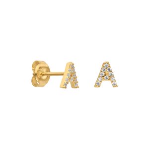 LIT INITIAL OHRRING Gold