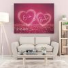 "Glitzer Herzen" Leinwand | Wandbild – Bild 4