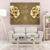 "Zwei Goldene Rosen" Leinwand | Wandbild – Bild 4