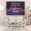 "Never give up" Leinwand | Wandbild – Bild 4