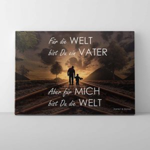 "Vater Schienen" Leinwand | Wandbild