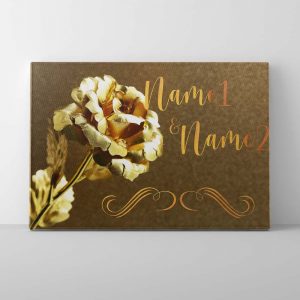 "Goldene Rose" Leinwand | Wandbild