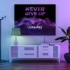 "Never give up" Leinwand | Wandbild – Bild 3