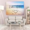 "Strand Herz" Leinwand | Wandbild – Bild 3