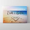 "Strand Herz" Leinwand | Wandbild – Bild 2