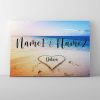 "Strand Herz" Leinwand | Wandbild