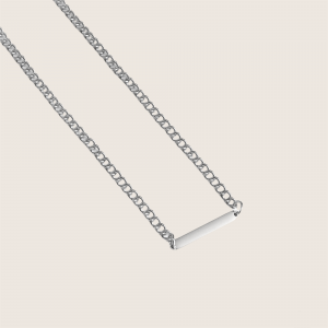 Stack Silber Gravur Halskette