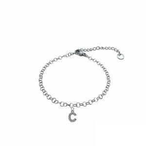 Armkette Round Zirkonia Letter