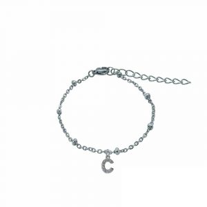 Armkette Beaded Zirkonia Letter