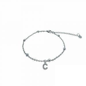 Armkette Beads Zirkonia Letter