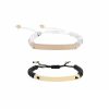Perlen Partnerarmband Rose & Black Gold
