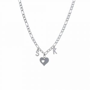 Heart in Heart Bold Zirkonia Letters