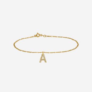 Letter Fußkette Gold