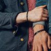 Edelstahl Schwarz / Silber Partnerarmband mit gravur – Bild 4