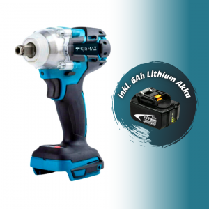 GJEMAX Schlagschrauber 18V – 520NM inkl. 6Ah Lithium Akku