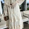 Boho Spitzen-Kleid Kurz – Bild 2