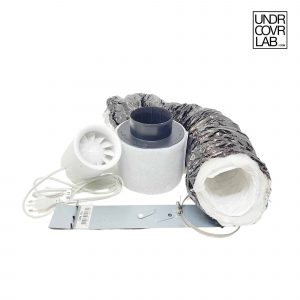 Mini-Abluftset | Airontek AKF 150 m3/hr | Quietline DUO ø100 |