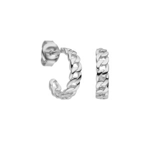 BIG CHAIN OHRRING Silber