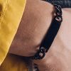 Edelstahl Schwarz / Silber Partnerarmband mit gravur – Bild 3