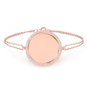 Zirkonia Plättchen Gravurarmband