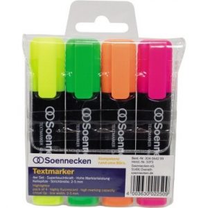 Soennecken Textmarker 3373 Sortiert 4 St./Pack.